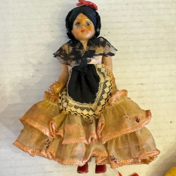 Vintage Lot of 3 Collectible Dolls 6-14" Lot Of 3 Dressed Dolls - Picture 4 of 15